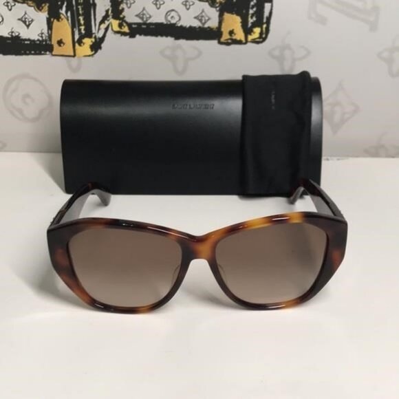 New Authentic Saint Laurent Havana SLM8 003 Sunglasses - Picture 10 of 15